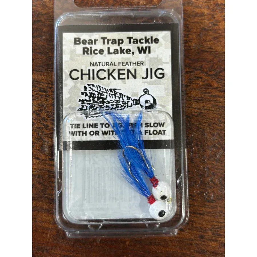 CHICKEN JIG 2PAK 1/64 WHT-BLUE