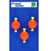 Comal Wgt. Rnd Snap-on Bobber 3pc 1"