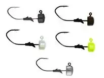 EA Lazer Pro-V Finesse Jig, 1/16oz Gp Red Flk 5pk