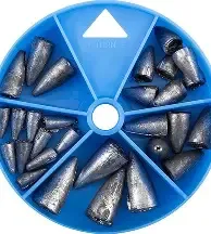 EA Worm Wgt Sinker Asst, Lead 27pc