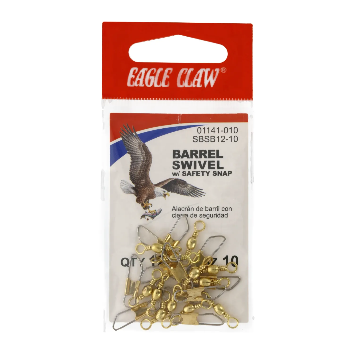 EAGLE CLAW BARREL SWIVEL BRASS SZ10 