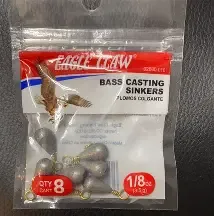 EAGLE CLAW BASSCASTING SINKERS 1/8OZ 