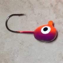 ED FLOATN JIGHEAD LRG ORG/PURPL