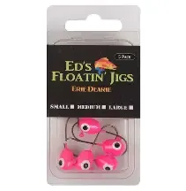 ED FLOATN JIGHEAD SML PINK WHITE