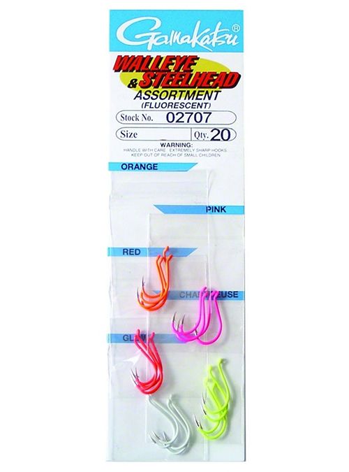 Gamakatsu Walleye &amp; Steelhead #4 Assorted Qty 20