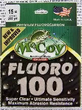 McCoy Flouro 100 Premium Flourocarbon 200yd 15lb Super Clear 