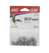 Eagle Claw Removeable Split Shot #4 Qty 15