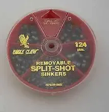 Eagle Claw Removeable Split Shot 124Pc 