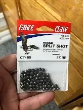 Eagle Claw Removeable Splite Shot #BB Qty 60