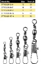 SPRO Taru Snap Swivel #12 Black Qty 8, strsilb-12-8