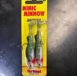 Northland Mimic Minnow Shad, 1/4oz 2.5'' Slvr Shiner 2pk