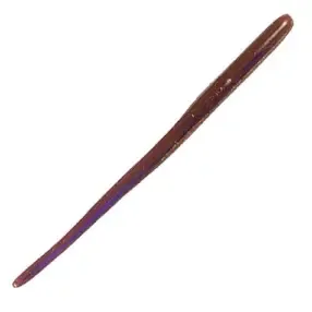 Roboworm Straight Tail 4 1/2" Oxblood Red Flake