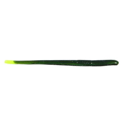 Roboworm Straight Tail Worm, 6'' Mean Green 10pk