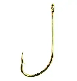 Eagle Claw Plain Shank #4 Gold Qty 10