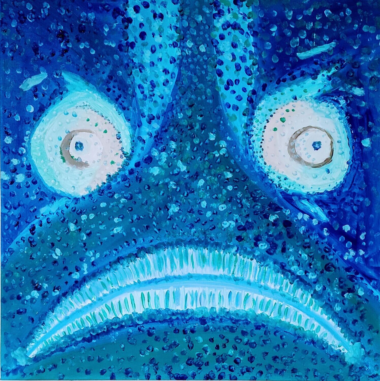 The Monster of the Abyss - Oil on canvas-- 60x60 -2023