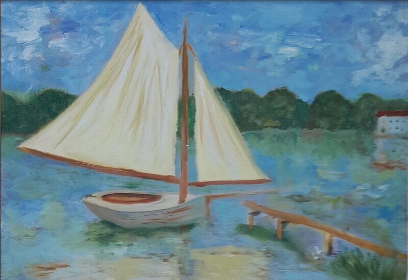 Tribute to Monet- Oil on canvas cardboard - 50x35 - 2018