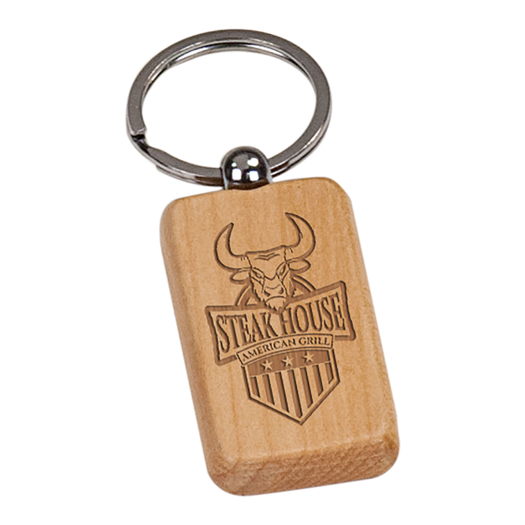 Leather or Wood Keychain