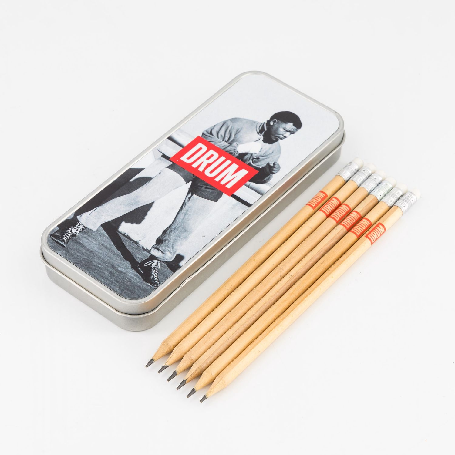 Vintage Pencil Tin : Mandela Boxer