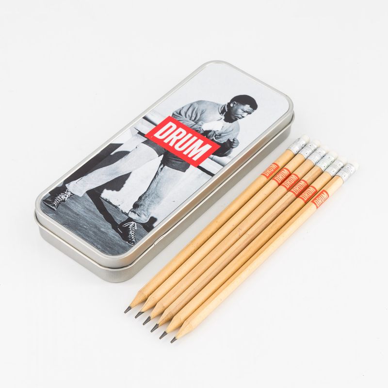 Vintage Pencil Tin : Mandela Boxer