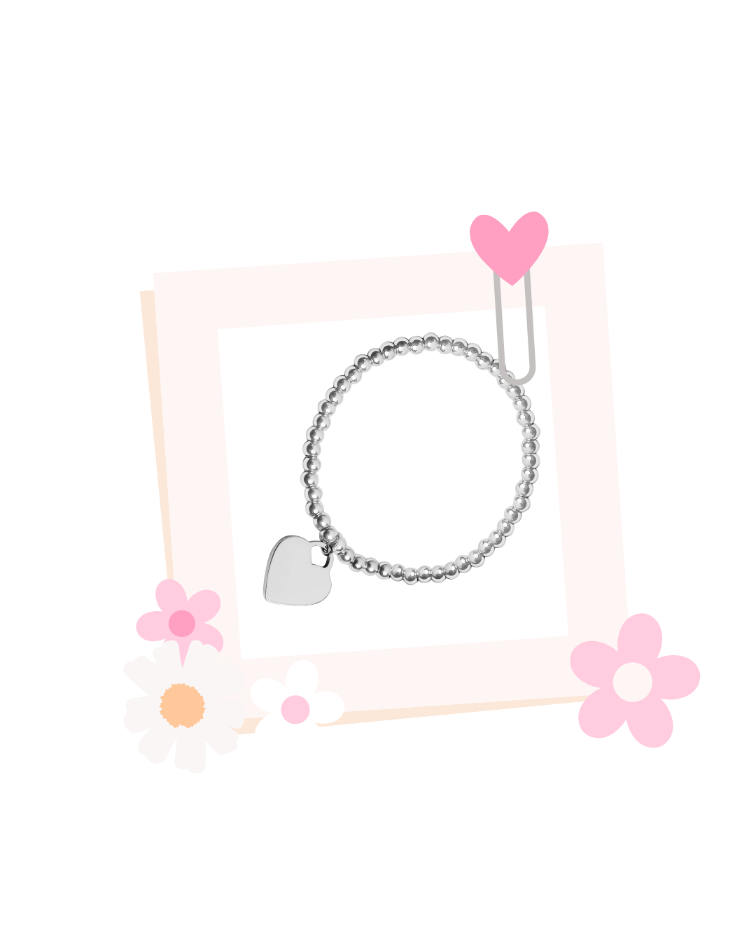 Heart bead bracelet