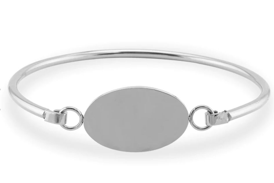 Oval 'personalise me' bangle