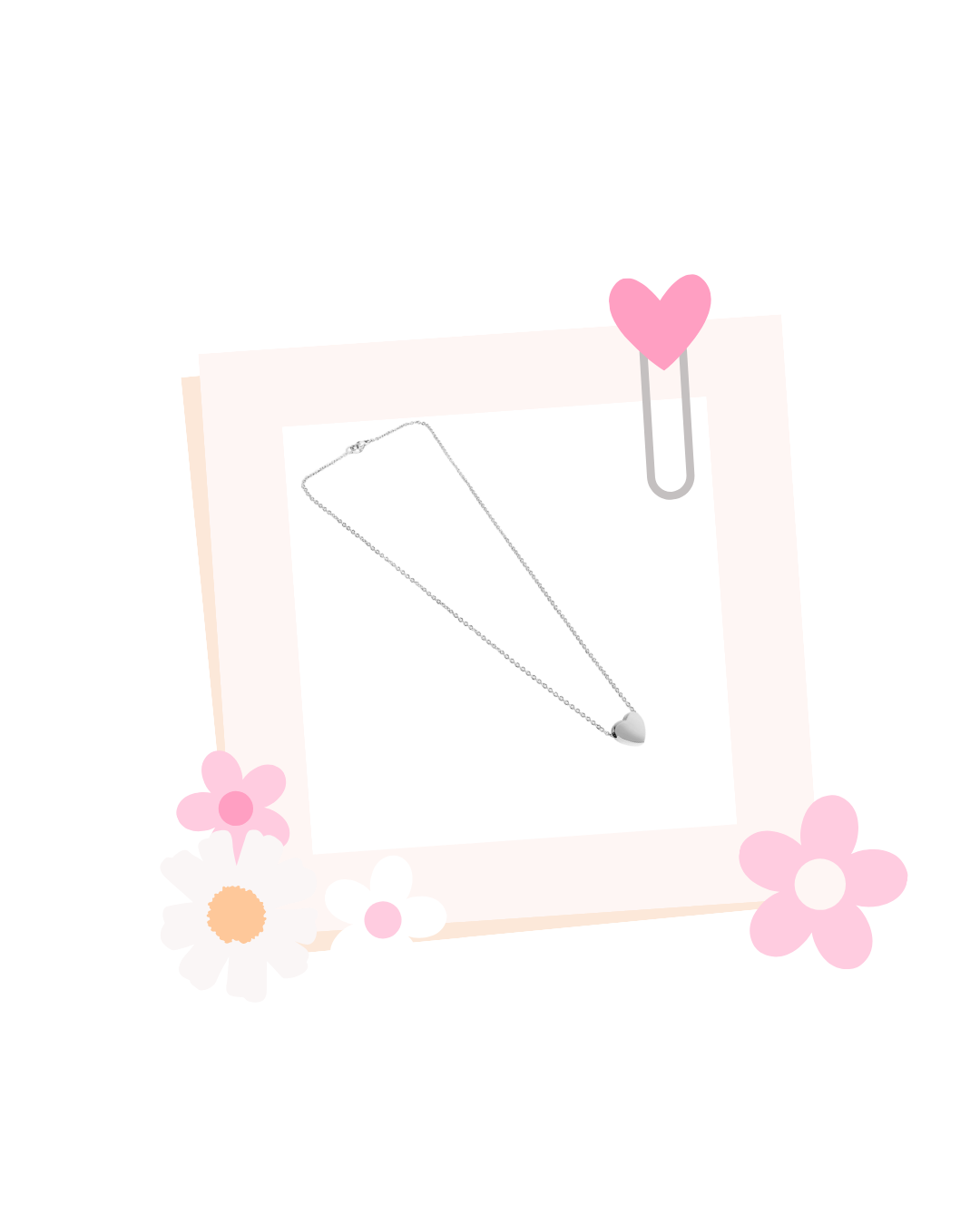 Heart pendant incl. chain