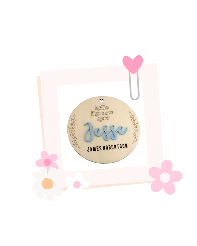 Newborn announcement disc