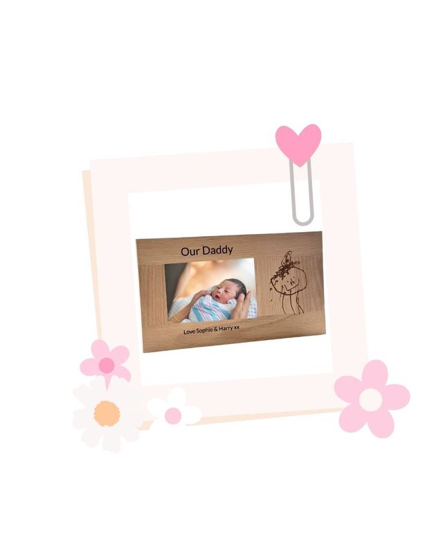 Doodle/drawing Oak Photo frame