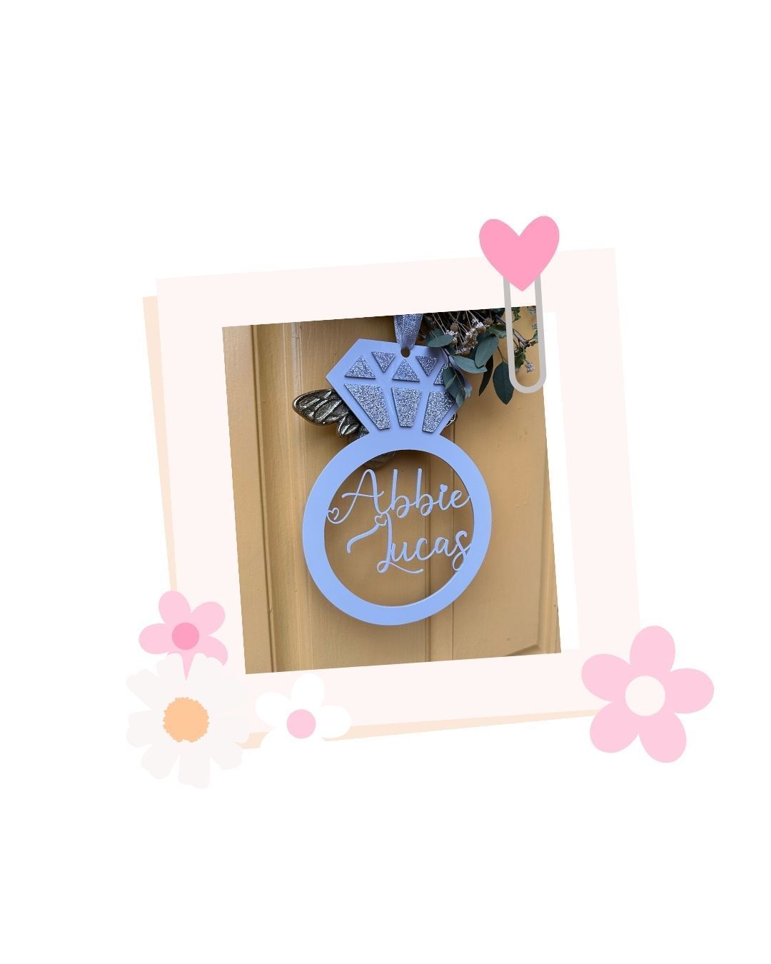 Personalised engagement hanger