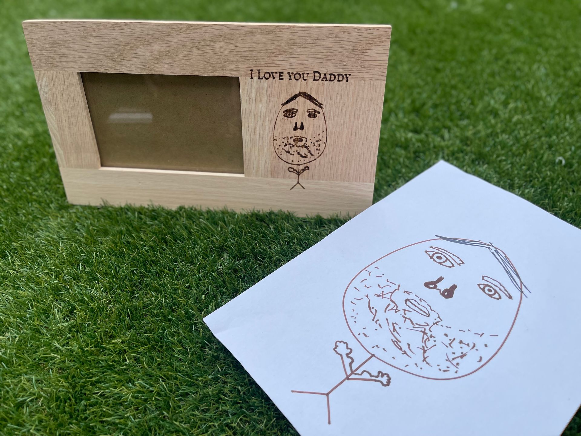 Doodle/drawing Oak Photo frame