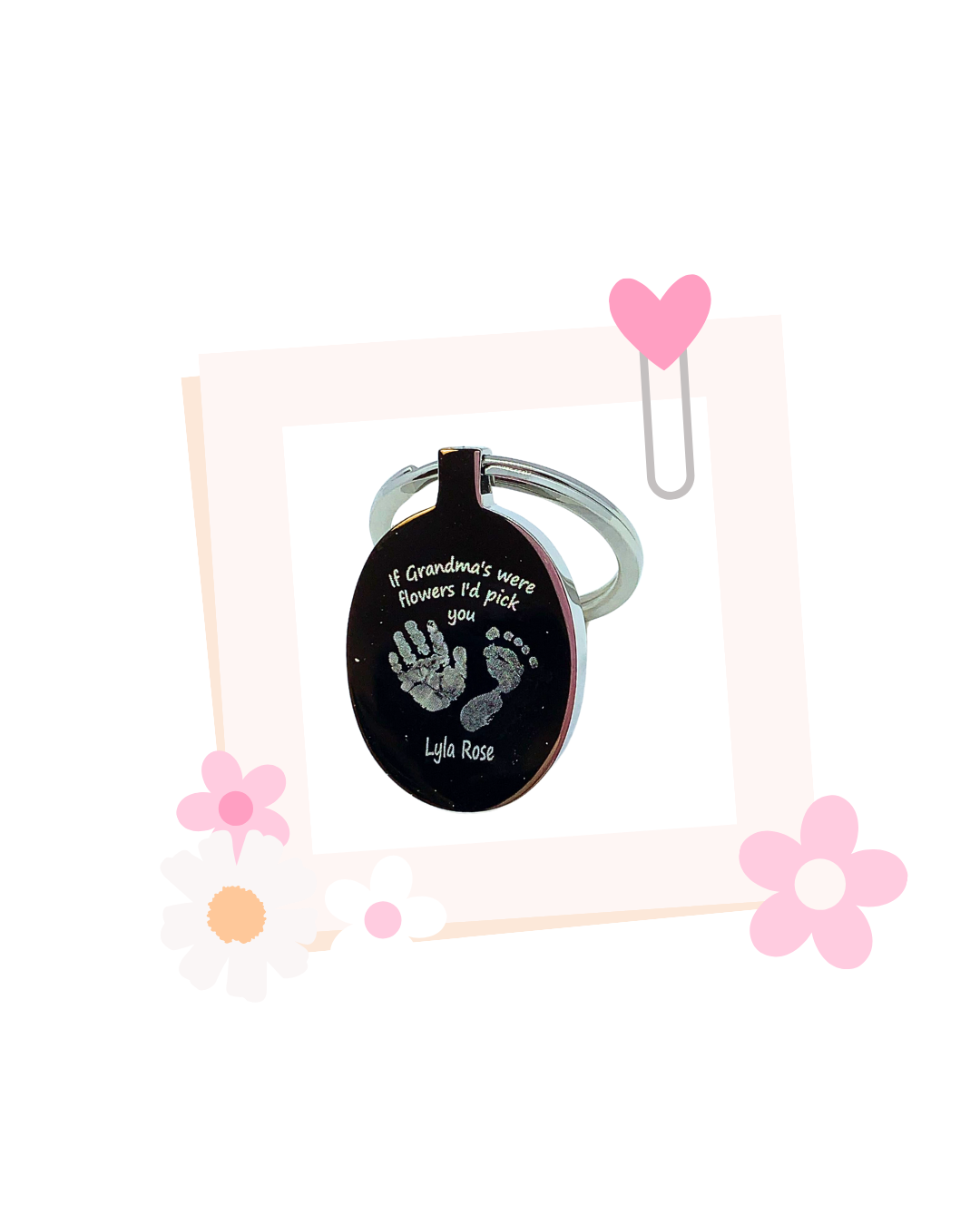 Stainless steel 'personalise me' Keyring
