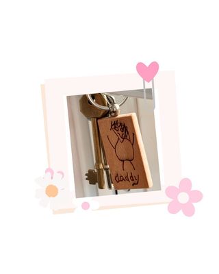 Wooden rectangle keyring Wooden rectangle keyring