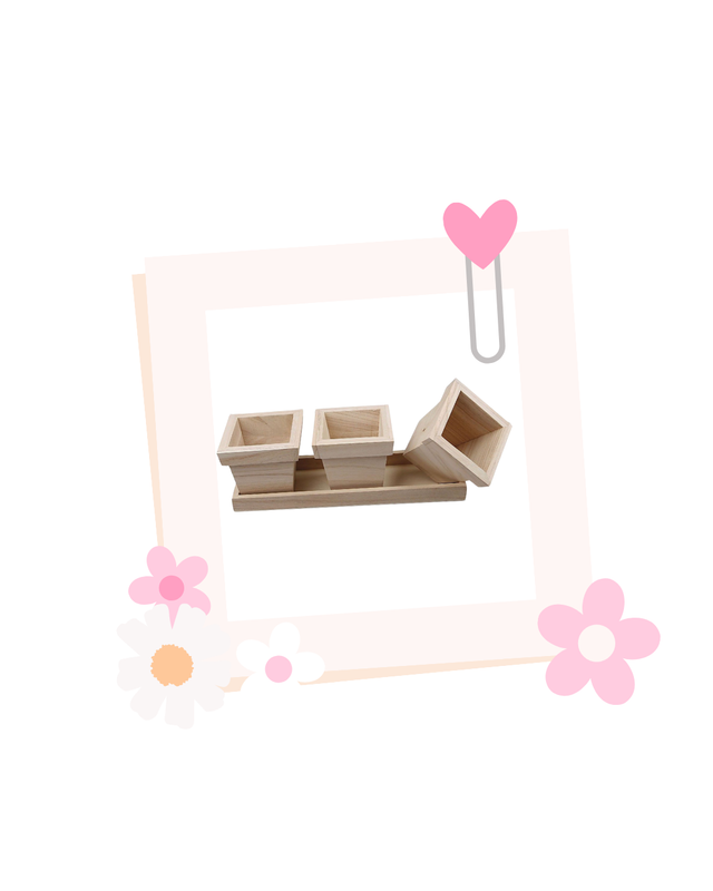 Personalised mini flower pots