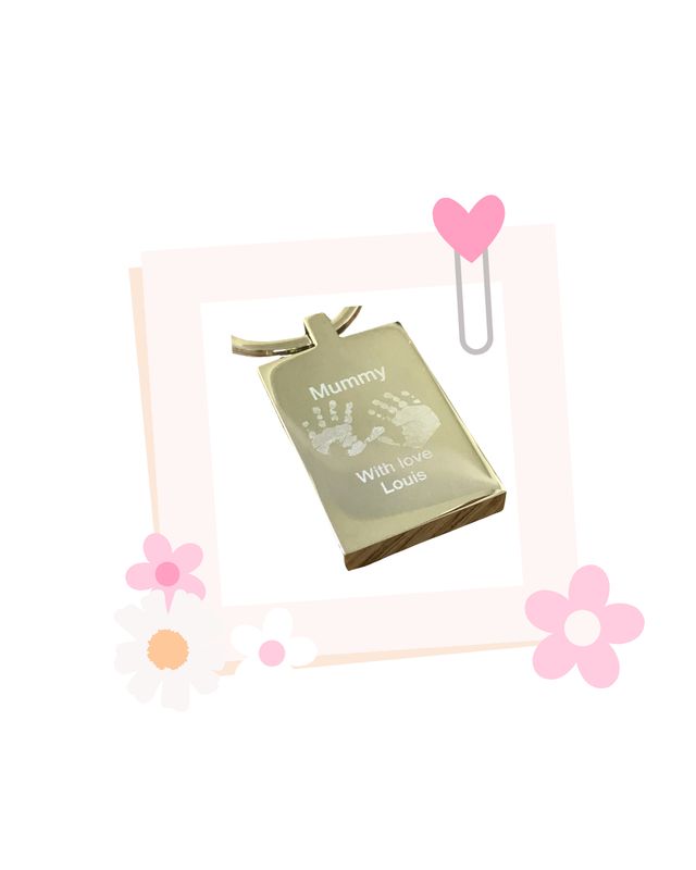 Stainless steel 'personalise me' Keyring