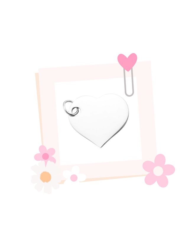 Heart pendant corner hanging incl chain