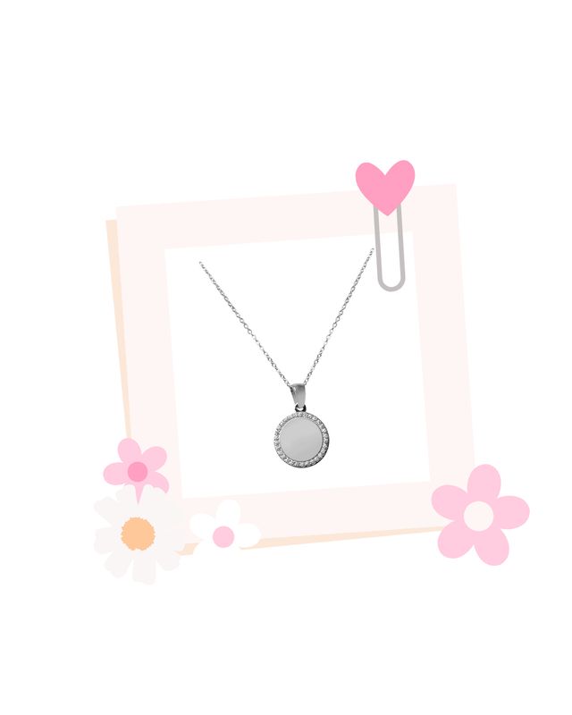 Circle pendant incl. chain