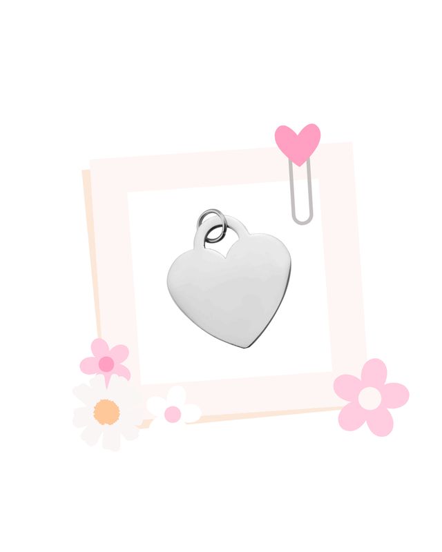 Large pendant heart incl. chain