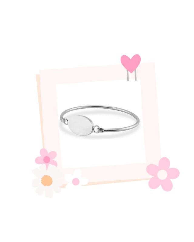 Oval 'personalise me' bangle