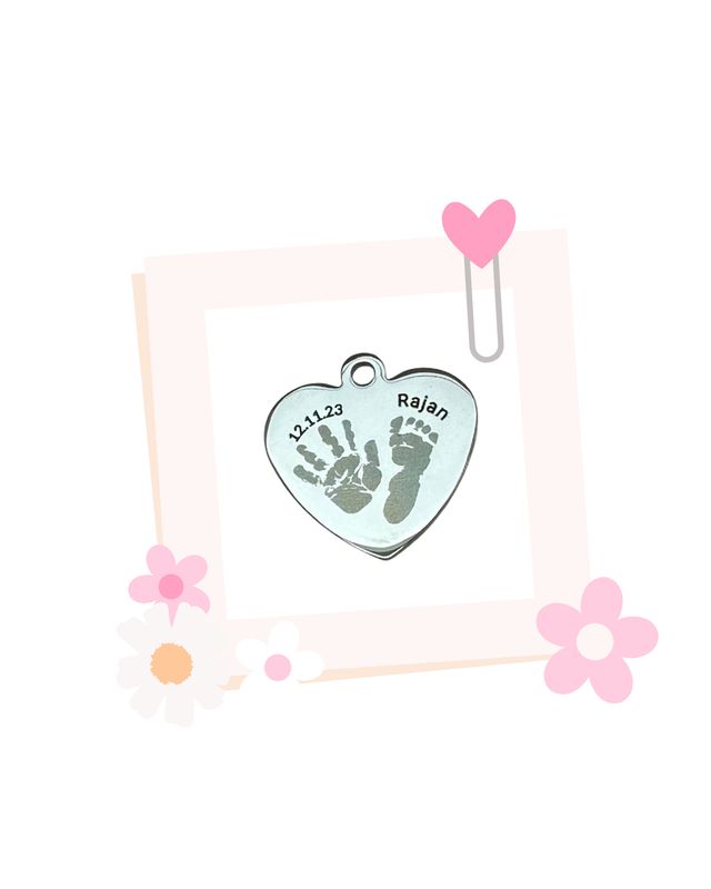 Large pendant heart incl. chain