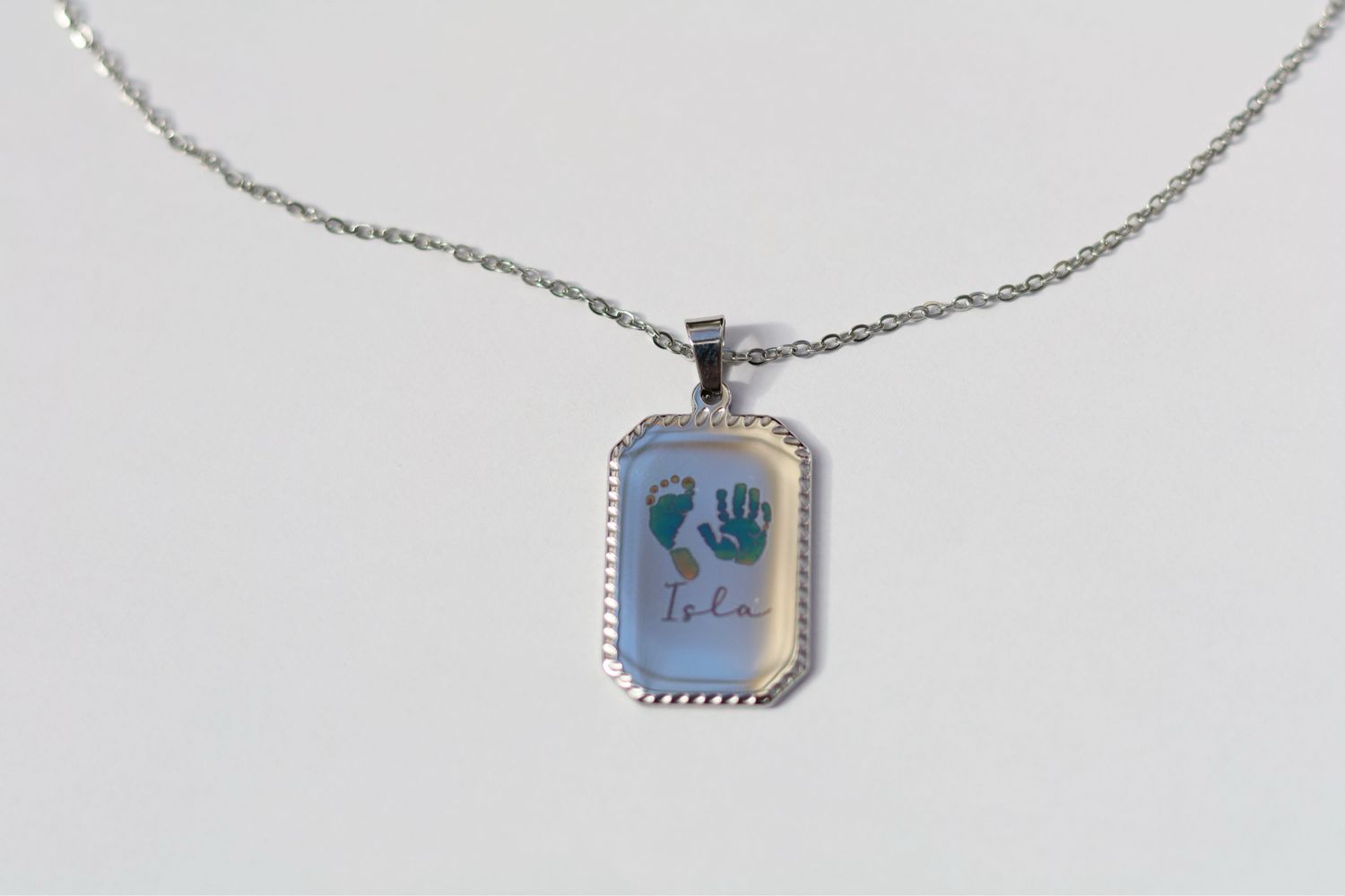 Embossed Rectangle Pendant Embossed Rectangle Pendant