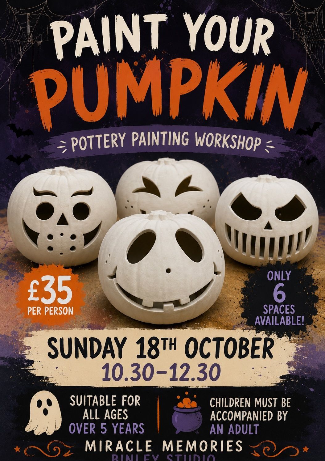 Ceramic Pumpkin painting workshop Ceramic Pumpkin painting workshop
