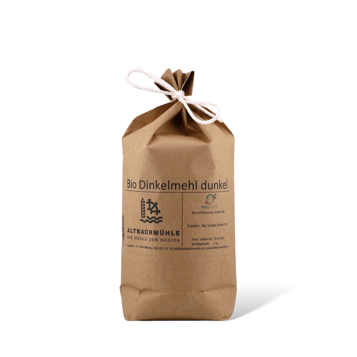 Dark spelt flour BioSuisse 1600