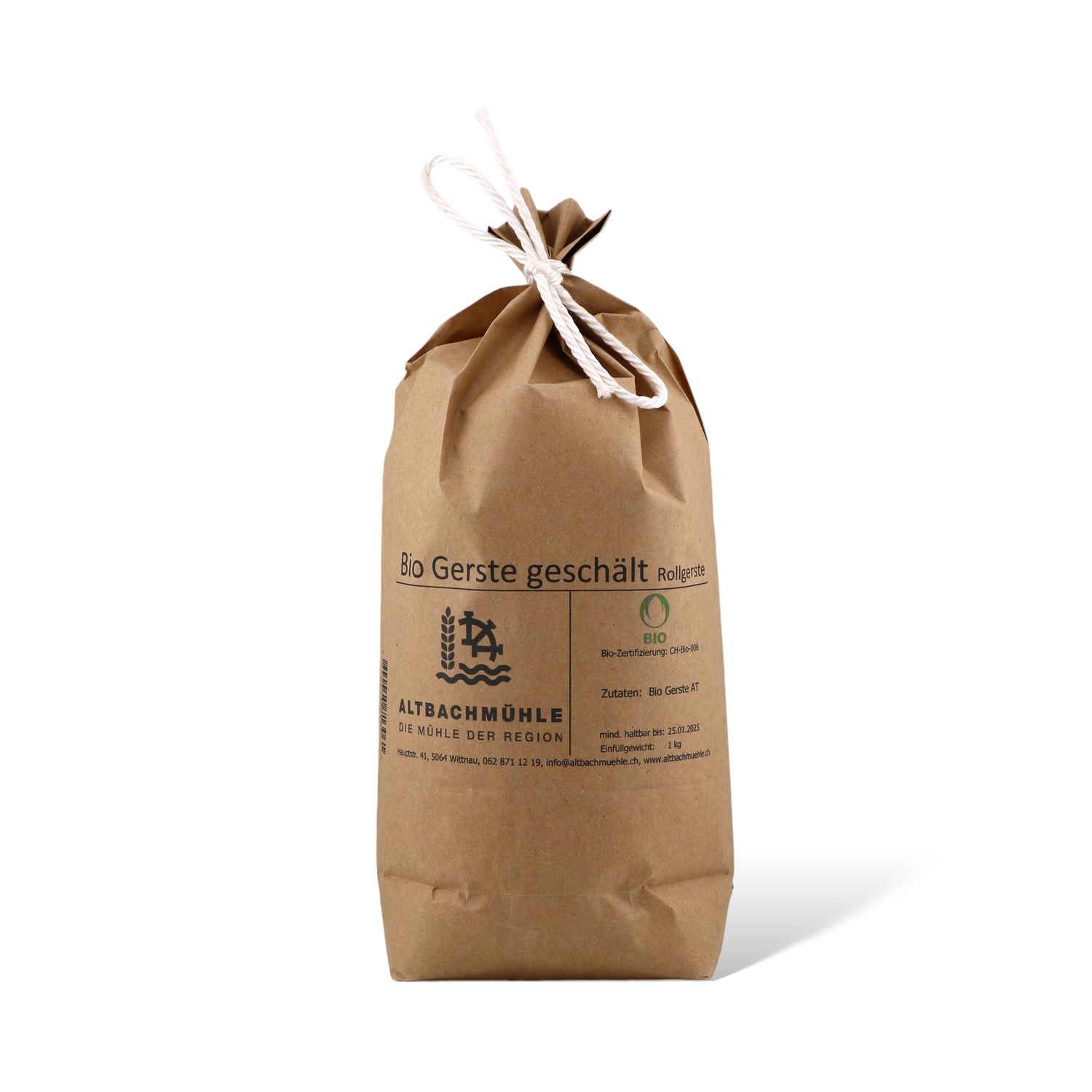 Peeled barley Organic rolled