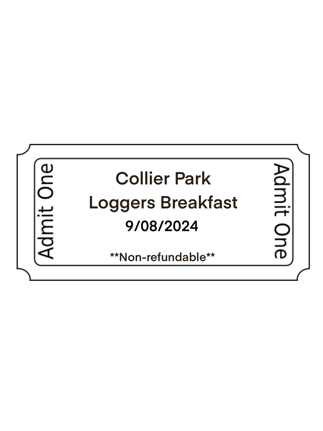 Loggers Breakfast Ticket