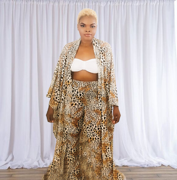 Morocco Kaftan Set - Tiger print