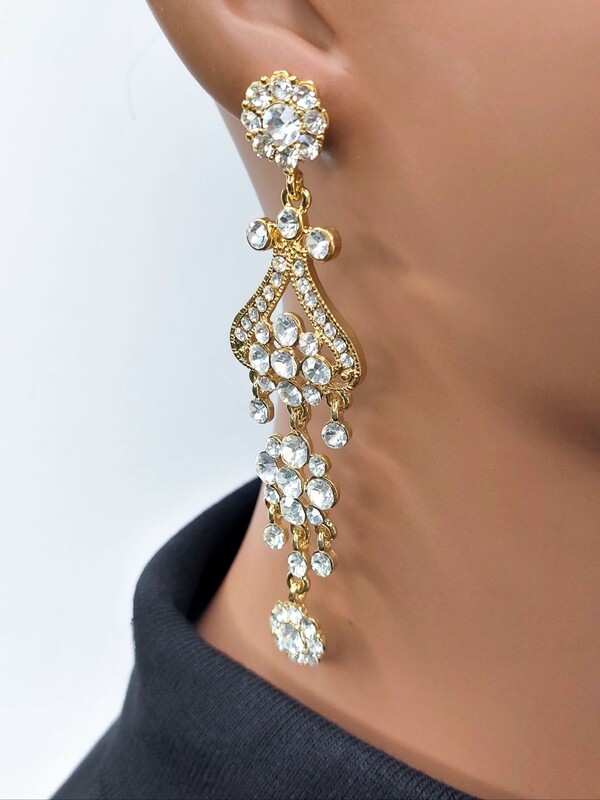 Liz Two-Tone drop earrings - Iridescent 