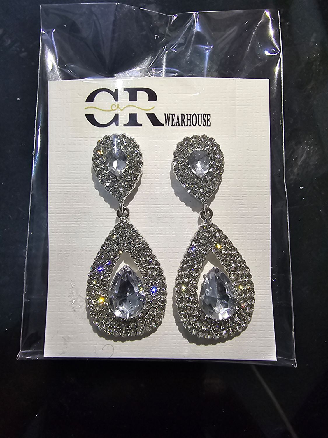 Silver Rain drop earring