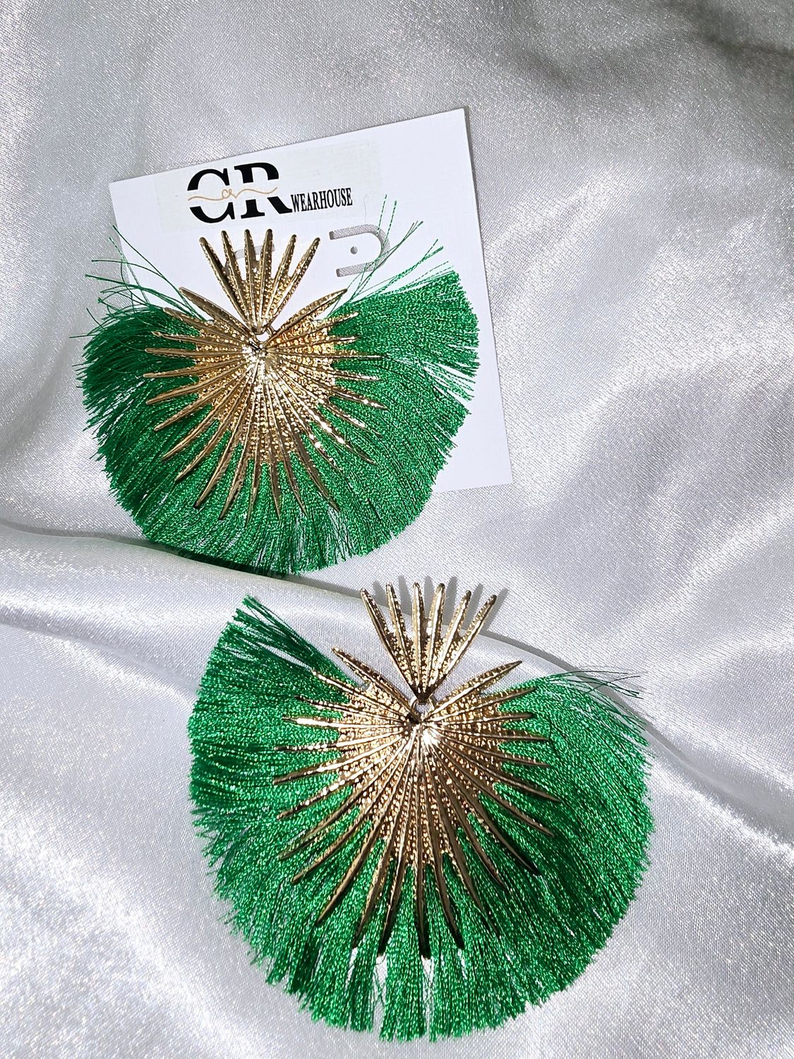 Fan Fair Earrings - GREEN