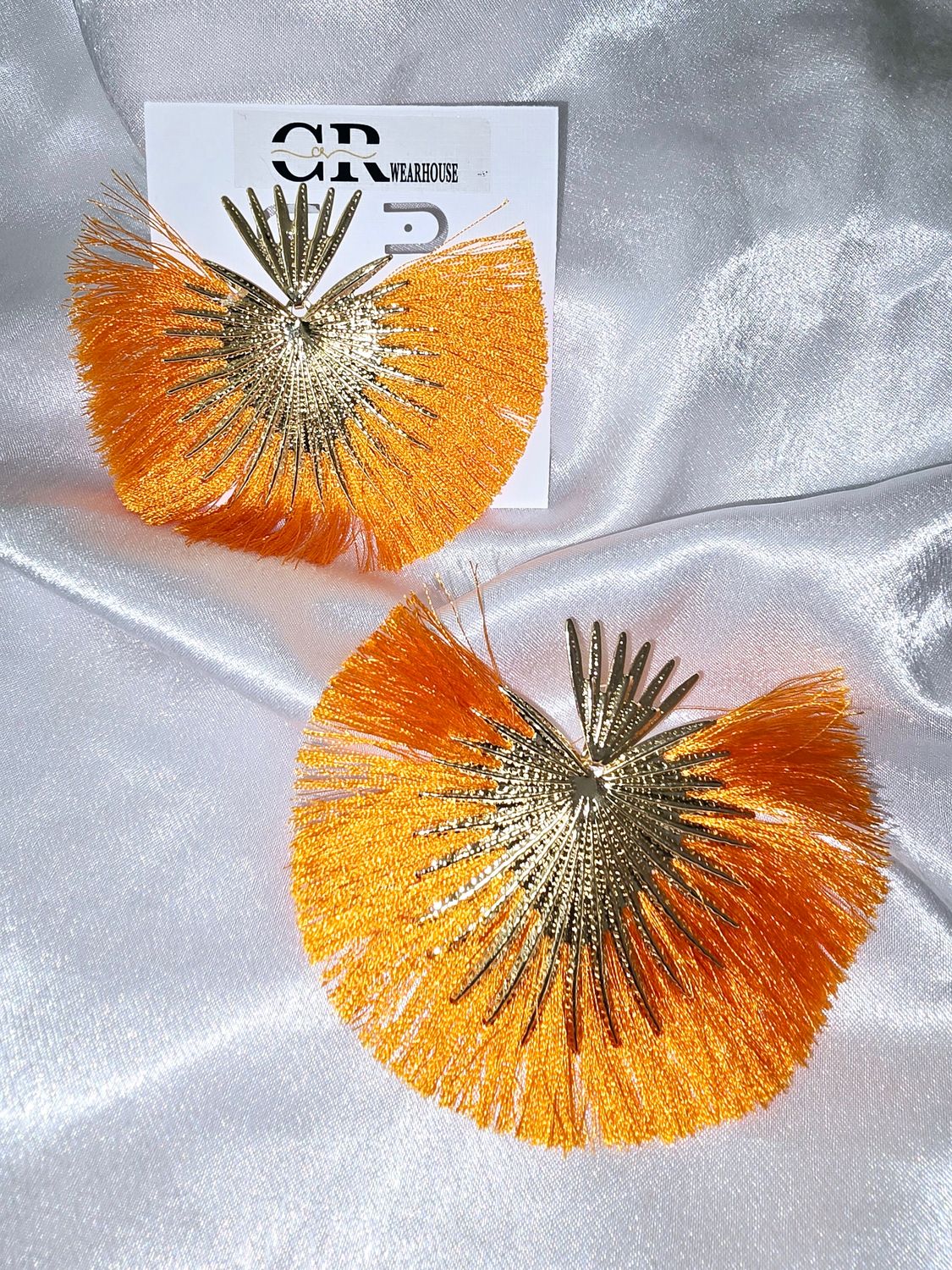 Fan Fair Earrings - ORANGE 