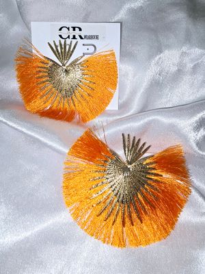 Fan Fair Earrings - ORANGE 